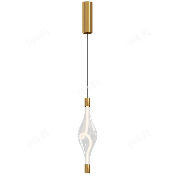 Modern Loop Pendant Light Fixture 3D model image 2