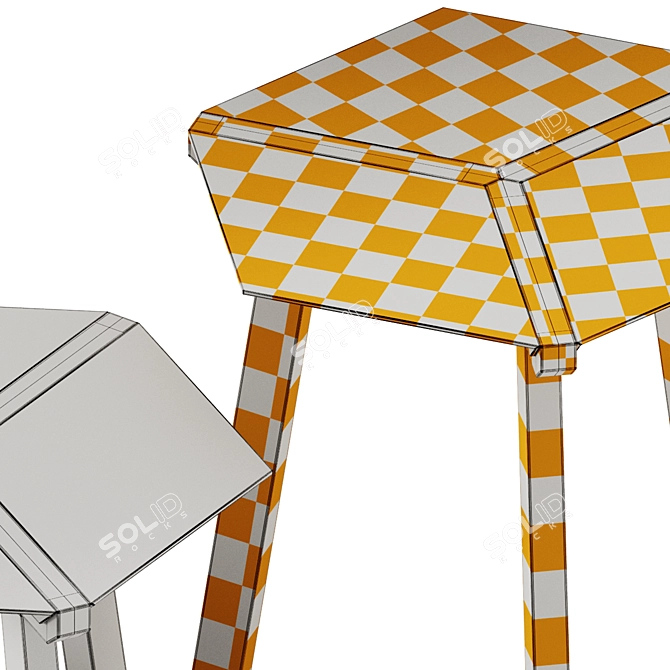 Esa Hexagonal Steel Coffee Table 3D model image 7