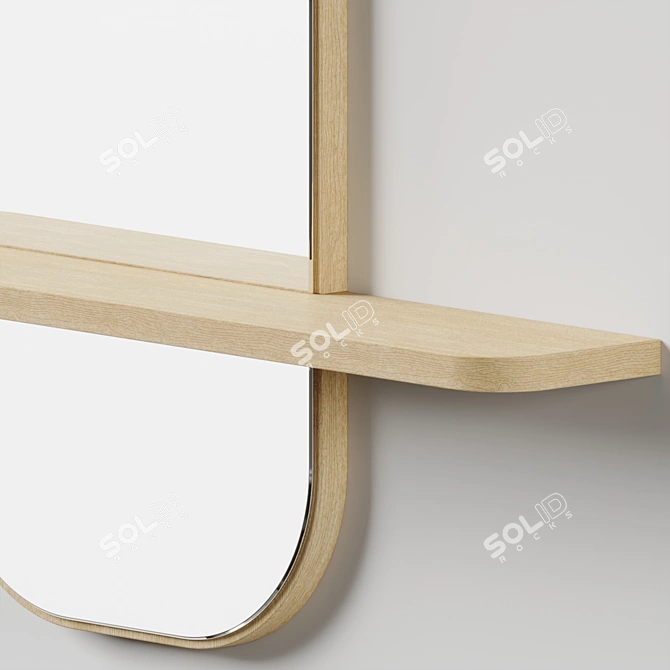 Elegant Rectangular Solstice Mirror 3D model image 4