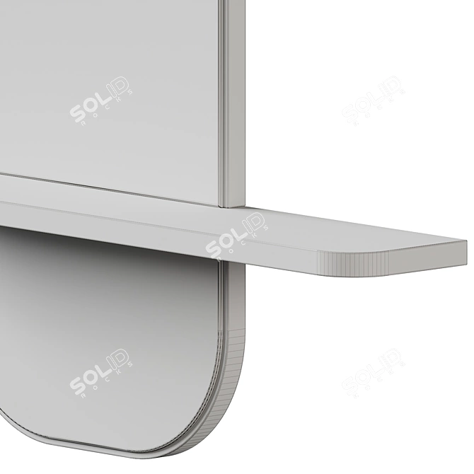 Elegant Rectangular Solstice Mirror 3D model image 7