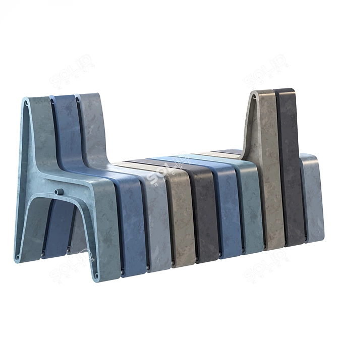 Eco-Friendly H-Bench with Variations 3D model image 1