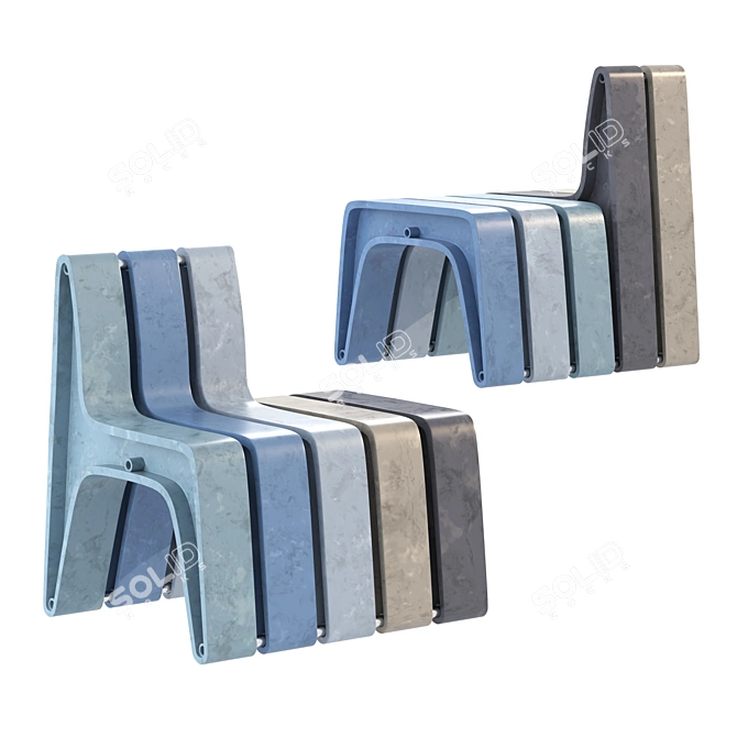 Eco-Friendly H-Bench with Variations 3D model image 3