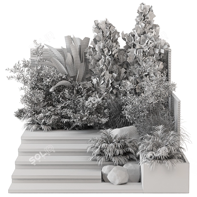  Landscape Bush and Tree Set 3D model image 7