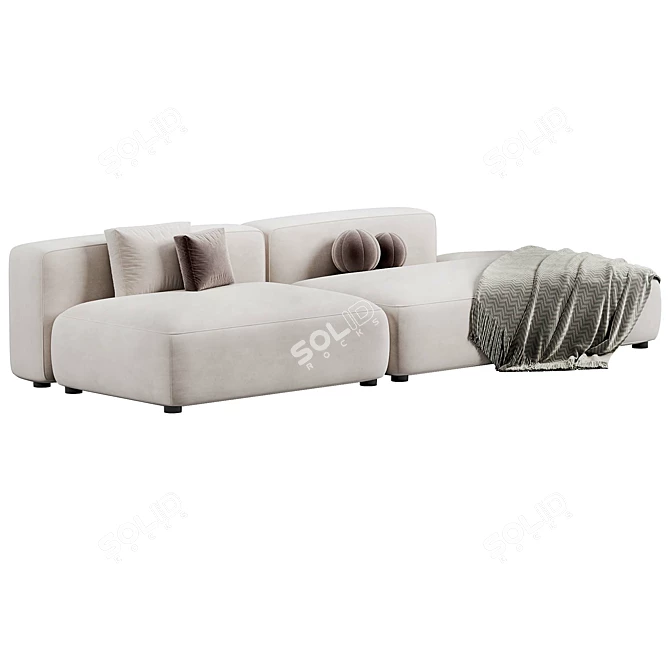 Tamamm Stone Modular Sofa Kit 3D model image 2