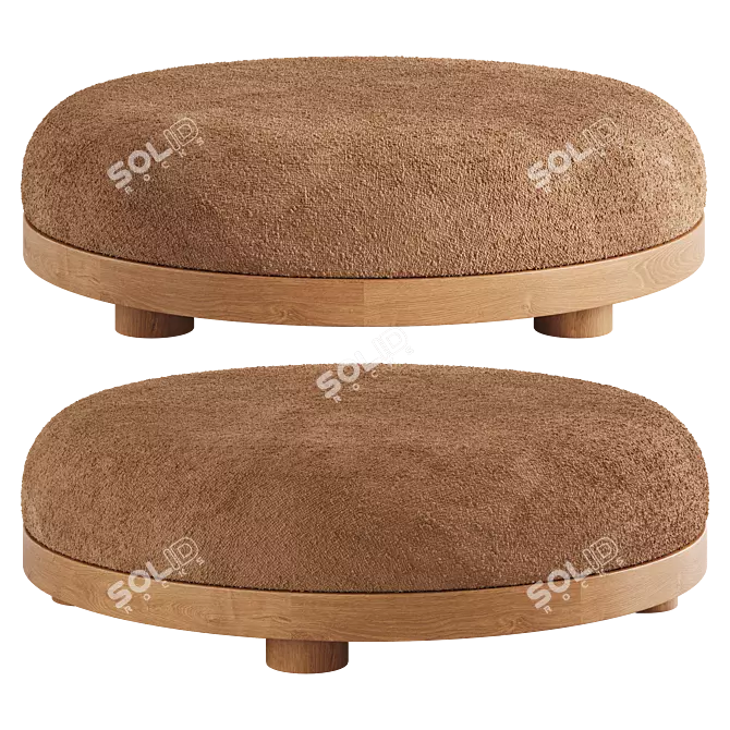 Designer Large Pouf for Interior 3D model image 1