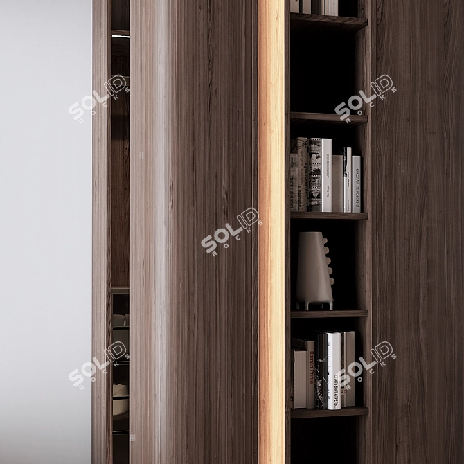 Modern Walk-In Wardrobe Set 3D model image 4