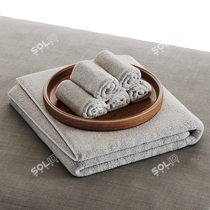 Luxury Spa Massage Table Set 3D model image 5