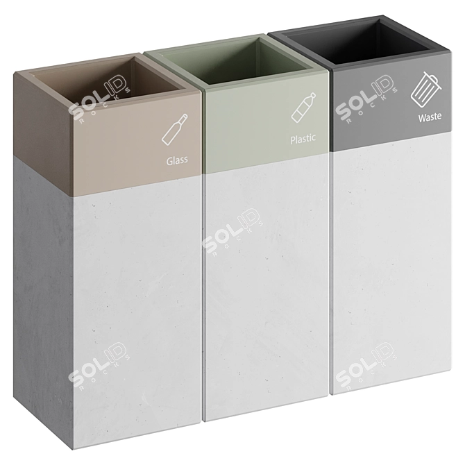  Dual Purpose Waste Bin 3D model image 4