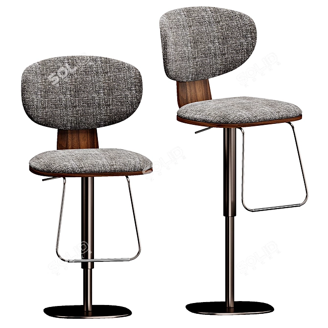 Elegant Bonaldo Olos Stool 3D model image 1