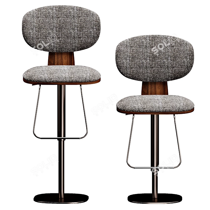 Elegant Bonaldo Olos Stool 3D model image 3