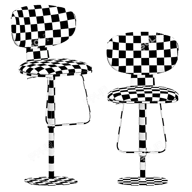 Elegant Bonaldo Olos Stool 3D model image 7