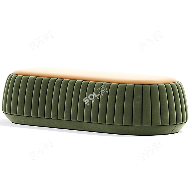 Stylish Pouf Bensen Ottoman 3D model image 3