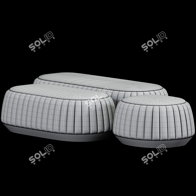Stylish Pouf Bensen Ottoman 3D model image 5