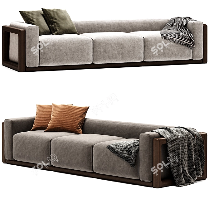 Elegant CORNARO Sofa - 2017 Model 3D model image 1