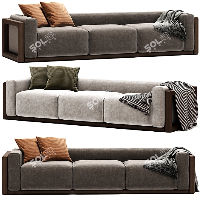 Elegant CORNARO Sofa - 2017 Model 3D model image 3