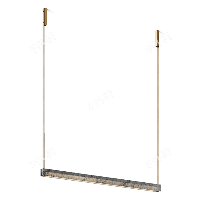 Modern Crystal Suspension Lamp Set 3D model image 2