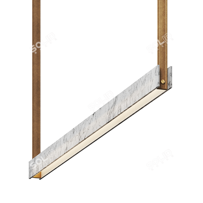 Modern Crystal Suspension Lamp Set 3D model image 3