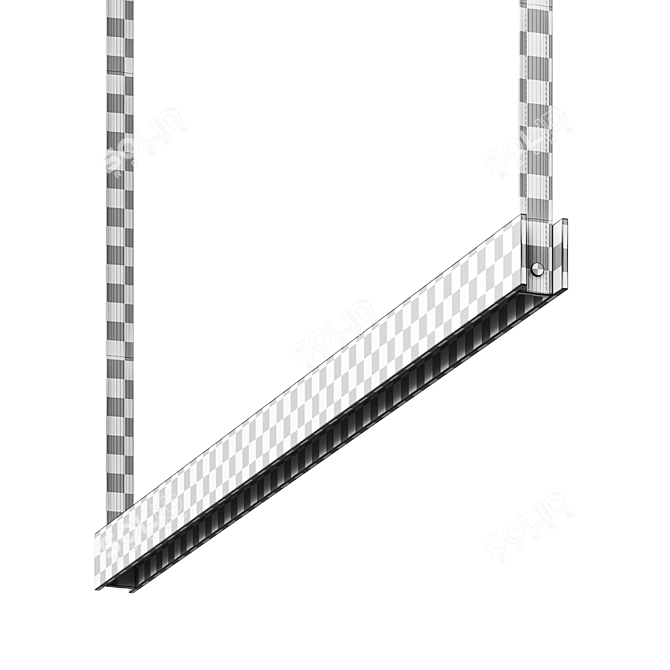 Modern Crystal Suspension Lamp Set 3D model image 4