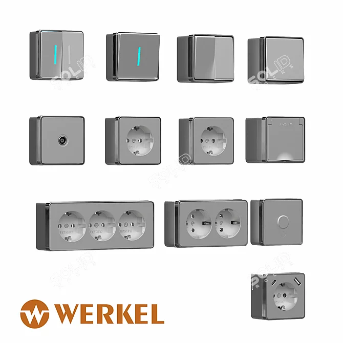 Gallant Werkel Silver Switches 3D model image 1