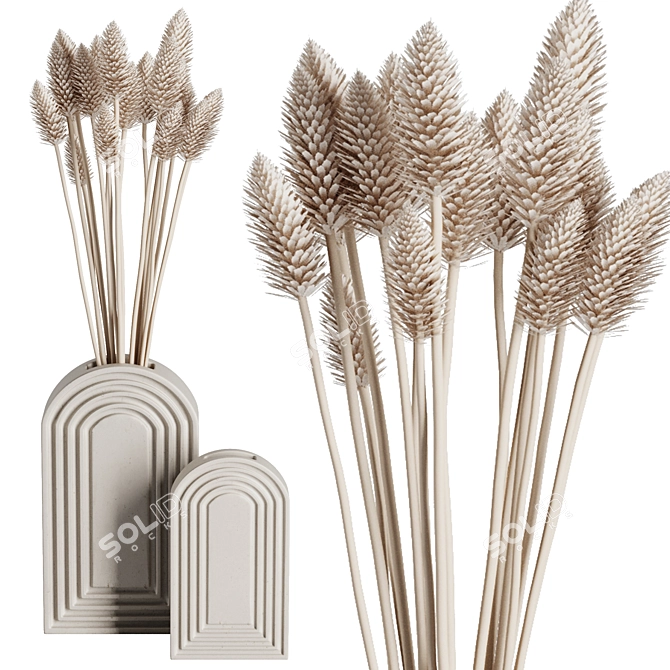 Pampas Bouquet Vase Set48 2016 3D model image 1