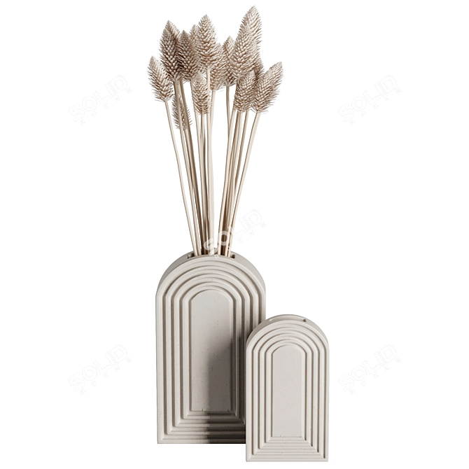 Pampas Bouquet Vase Set48 2016 3D model image 2