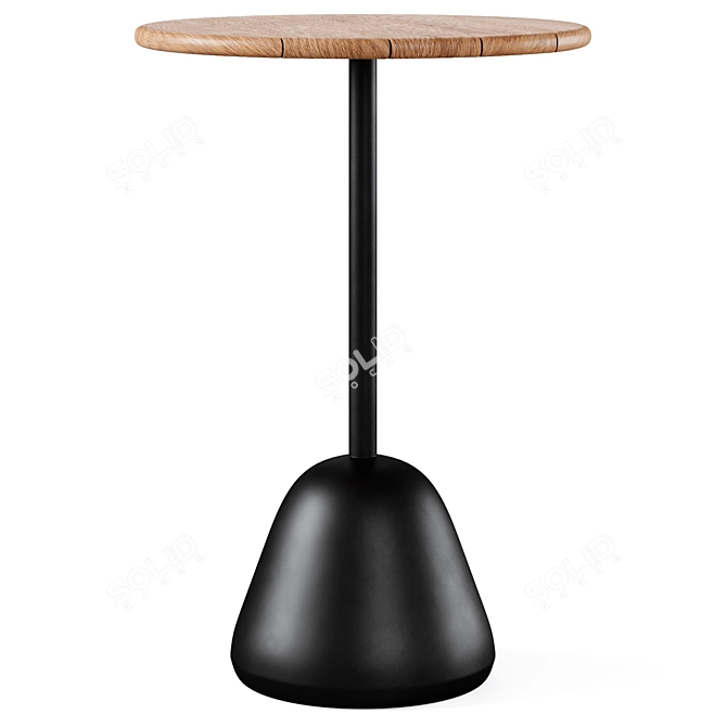 Elegant Bar Table & Stool 3D model image 2