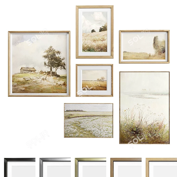 Diverse Set of 6 Frames 3D model image 1