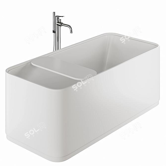 Modern Cross Bathtub Set 3D model image 1