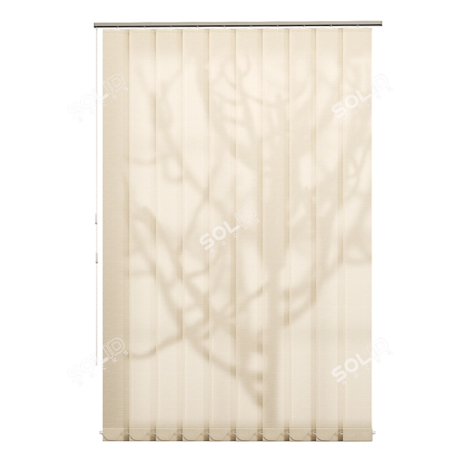 Customizable Fabric Vertical Blinds 3D model image 2