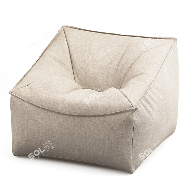 Sleek Weave Lounge Chair 3D model image 3