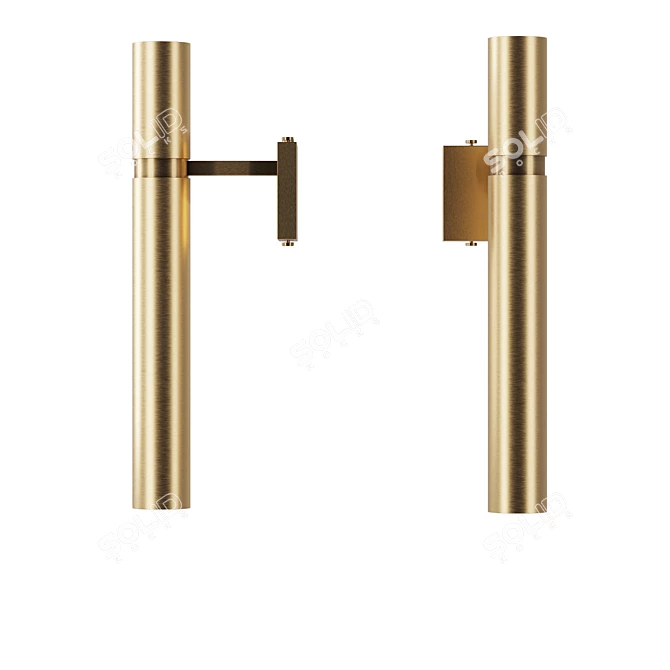 Tube Brass Wall Sconce 3423 3D model image 4