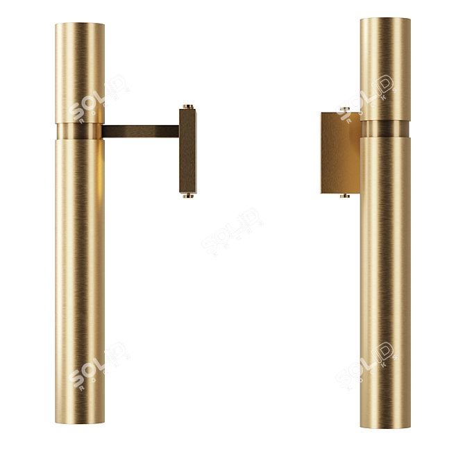 Tube Brass Wall Sconce 3423 3D model image 7