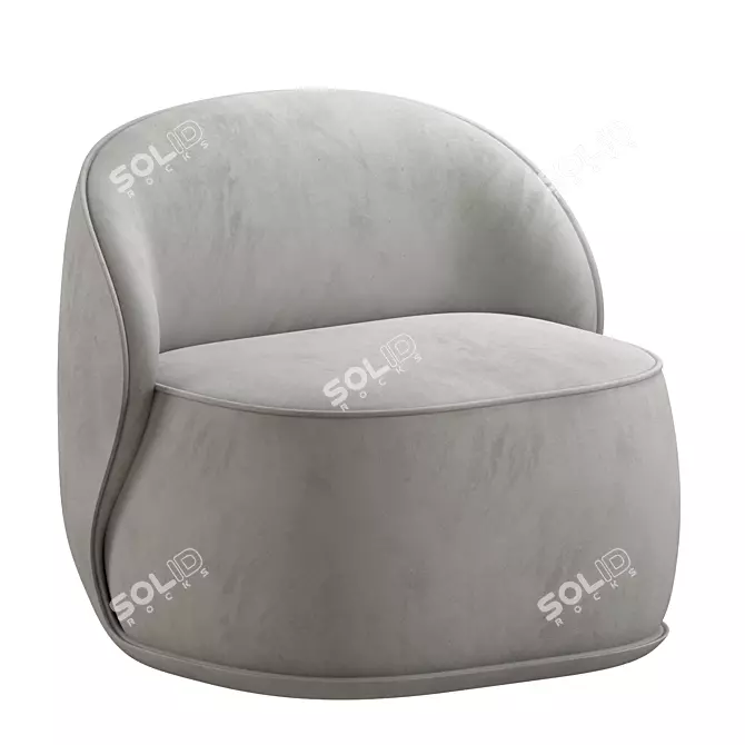 Luxury Leather Lou Chair 3D model image 8