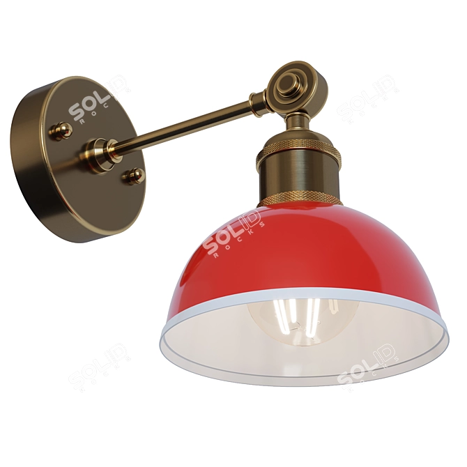 Modern Brass Wall Sconce Light 3D model image 4