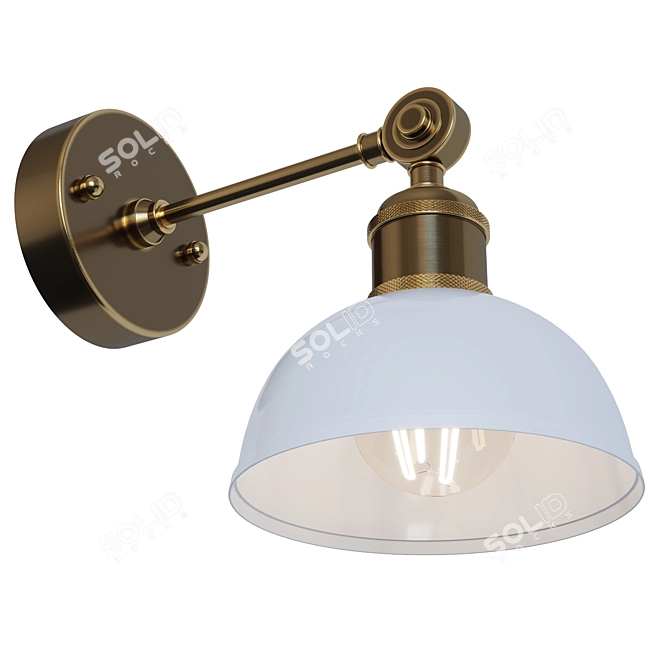 Modern Brass Wall Sconce Light 3D model image 5