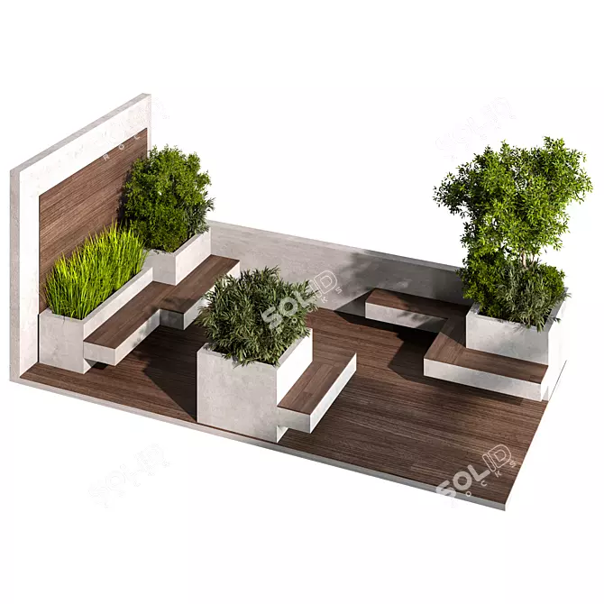 Versatile Outdoor Garden Set 3D model image 1