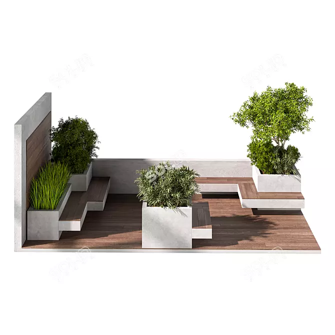 Versatile Outdoor Garden Set 3D model image 3