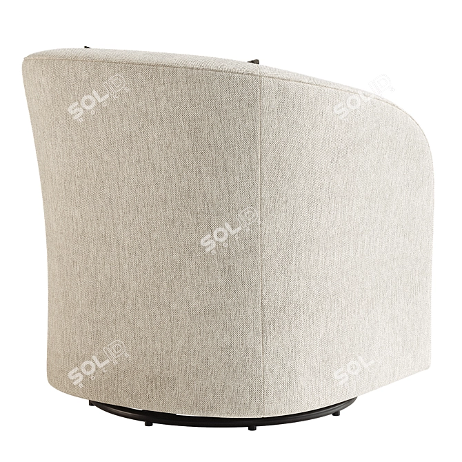 Elegant Megan Swivel Upholstered Chair 3D model image 3