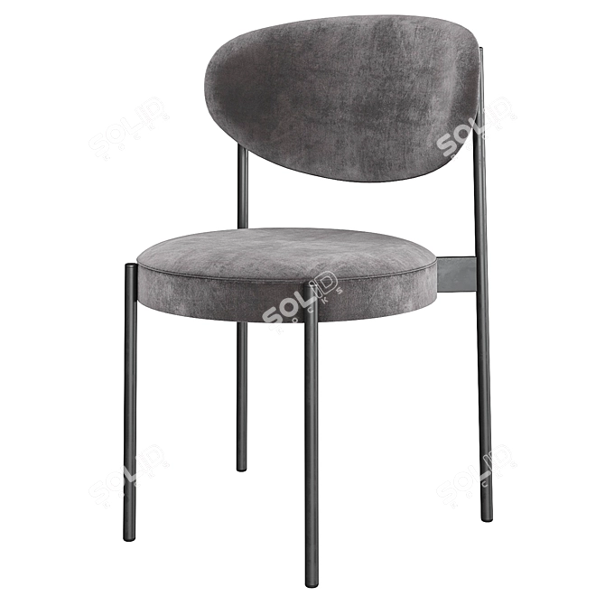 Elegant Velvet Dining Chair 3D model image 15