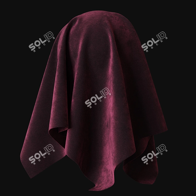 Plush Violet Velvet Texture 4k 3D model image 2