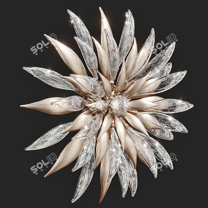 Hana Dandelion Flower Wall Sconce 3D model image 2