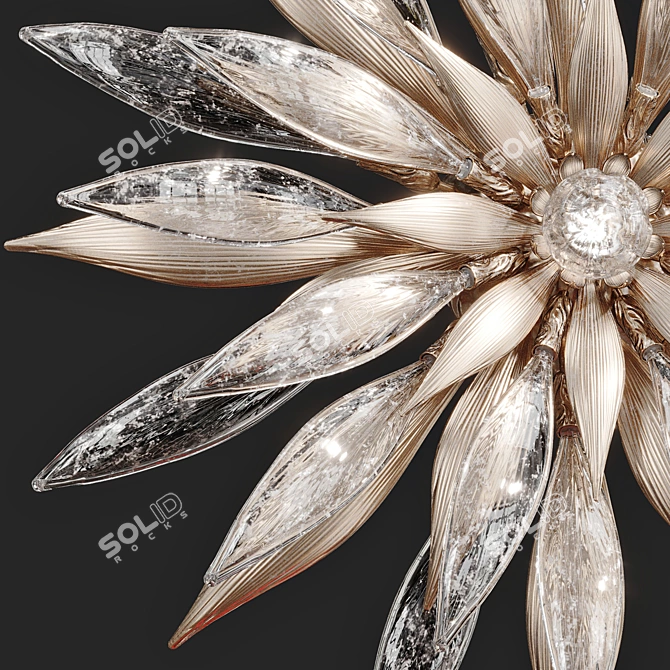 Hana Dandelion Flower Wall Sconce 3D model image 3