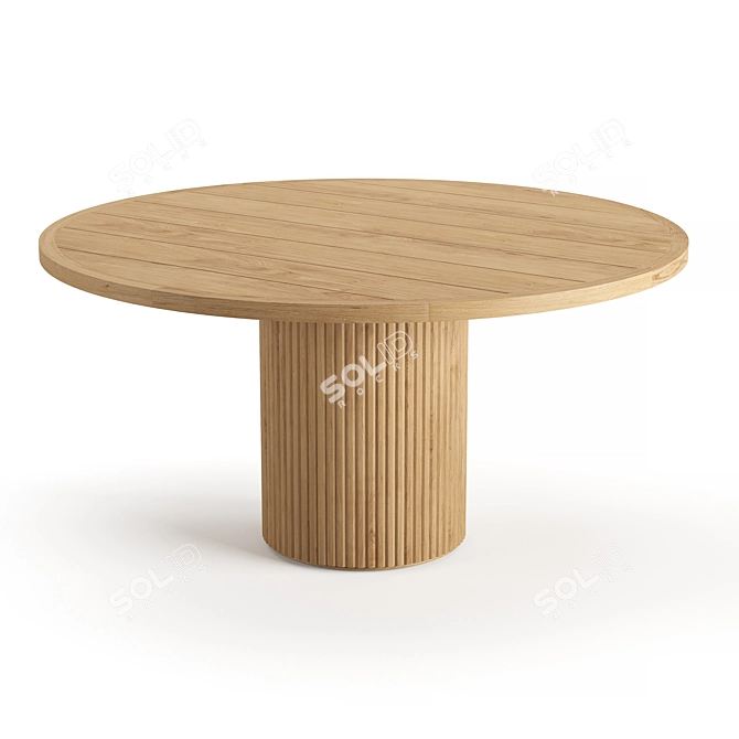 Teak Dining Set by Morgan 3D model image 2