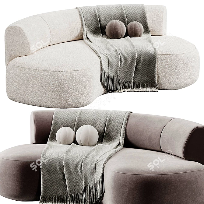 Contemporary LEK Sofa by Delcourt 3D model image 1