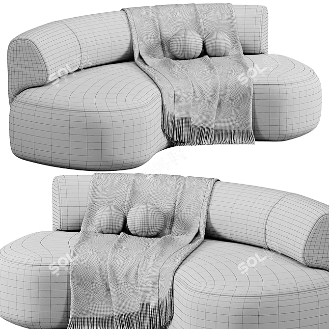 Contemporary LEK Sofa by Delcourt 3D model image 5