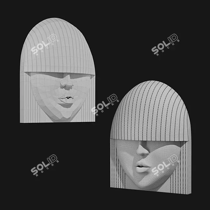 Fashion Faces Wall Art Collection 3D model image 5