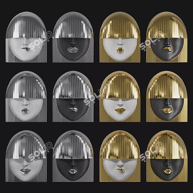 Fashion Faces Wall Art Collection 3D model image 11