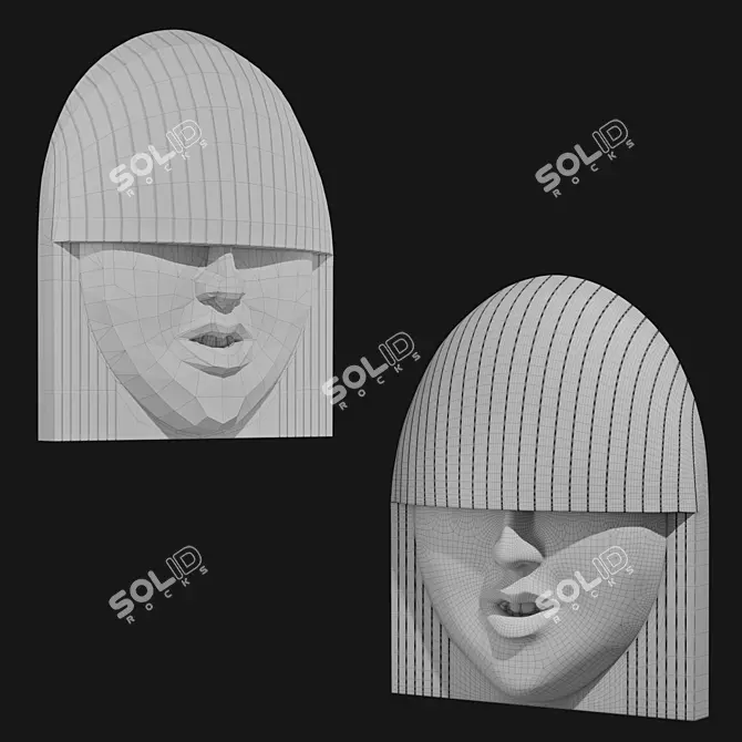 Fashion Faces Wall Art Collection 3D model image 15