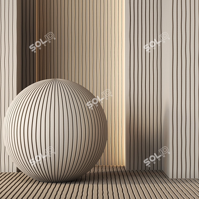 Customizable 16M Color Plaster Wall 3D model image 1