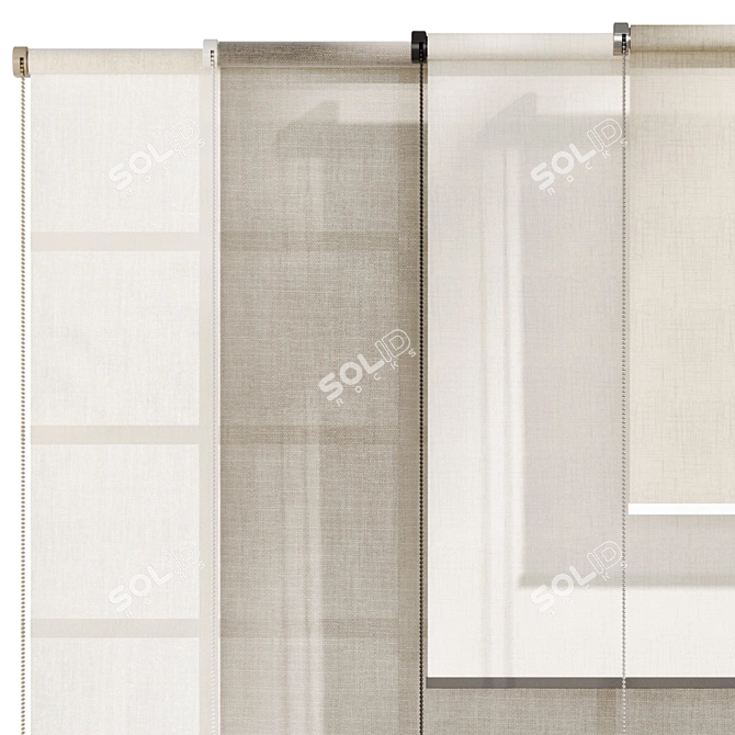 Modern Roller Blinds 3D Model 3D model image 5